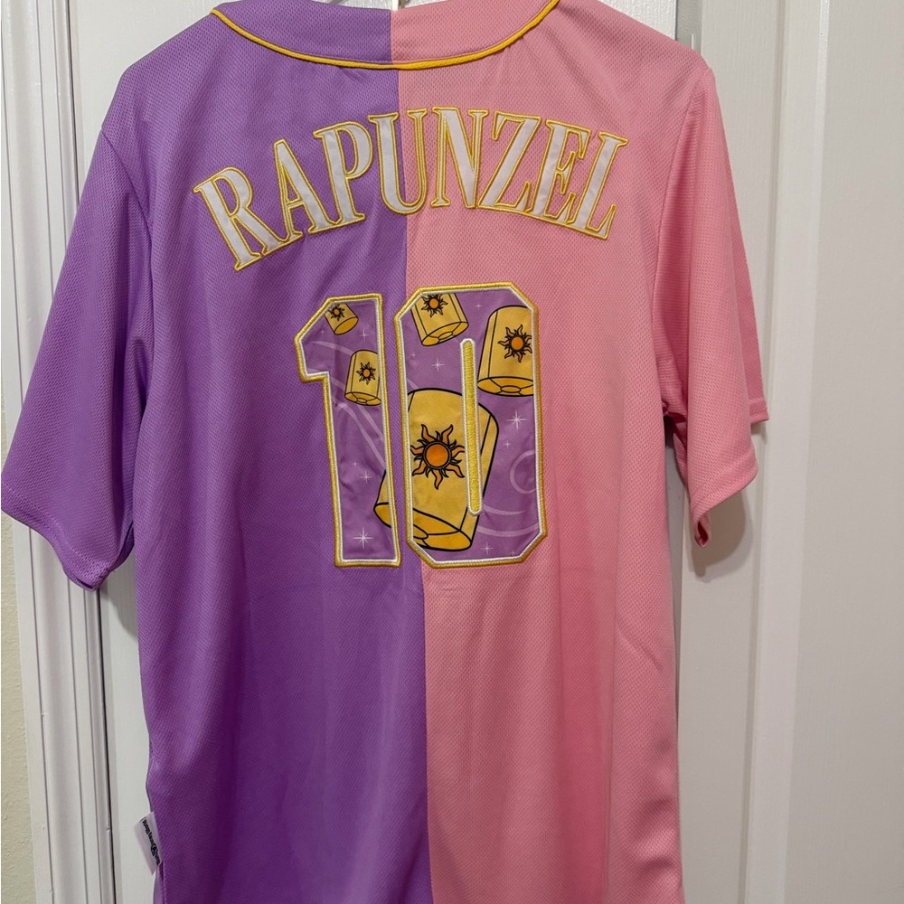 Disney parks Rapunzel jersey Pink and Purple Baseball Shirt - Picture 2 of 4